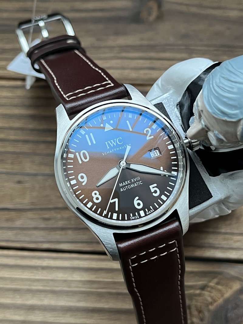 V7공장 IWC 마크18 브라운 다이얼 가죽밴드(시계)